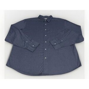 Old Navy Everyday Built In Flex Shirt Men's XL Blue Regular Fit Casual Office
